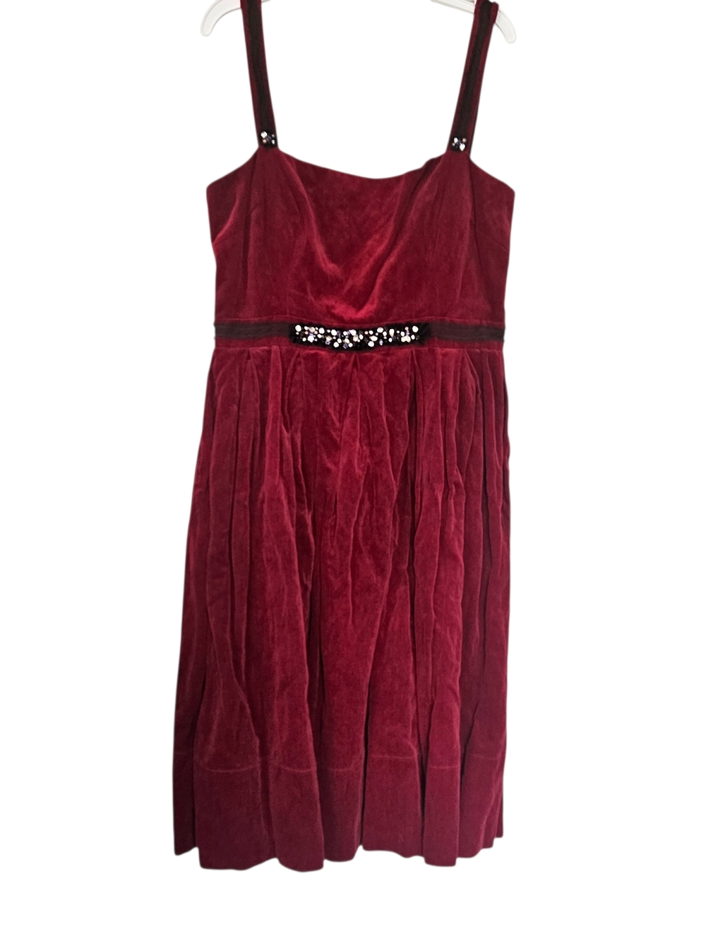 BCBG MaxAzria Burgundy Jewel Velvet Party Dress Size 10